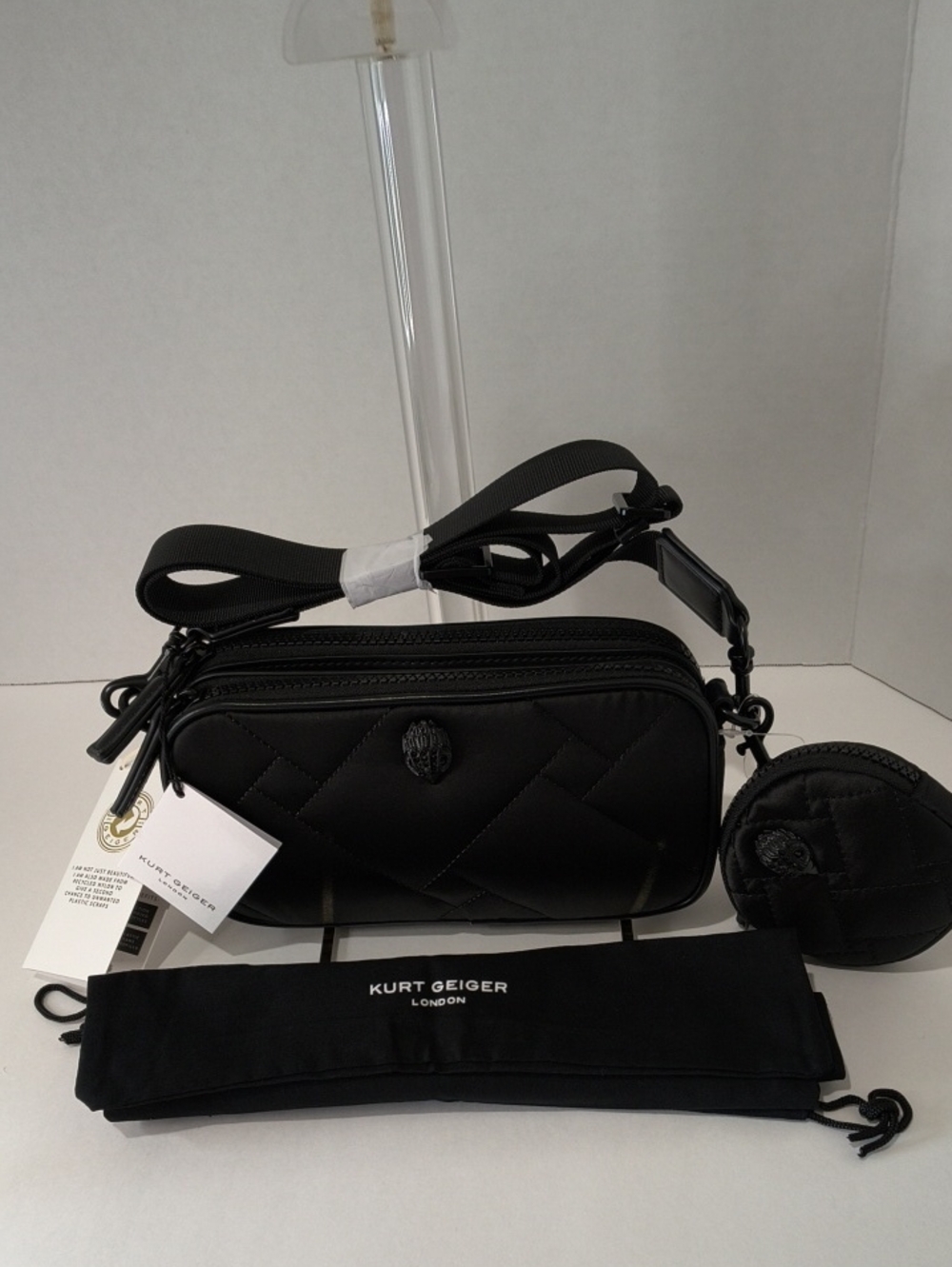 KURT GEIGER LONDON Small Two Zip Camera Bag with Round Coin Case